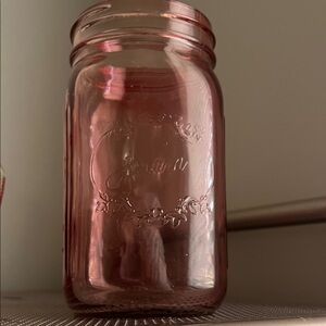 Pink Glass Jar